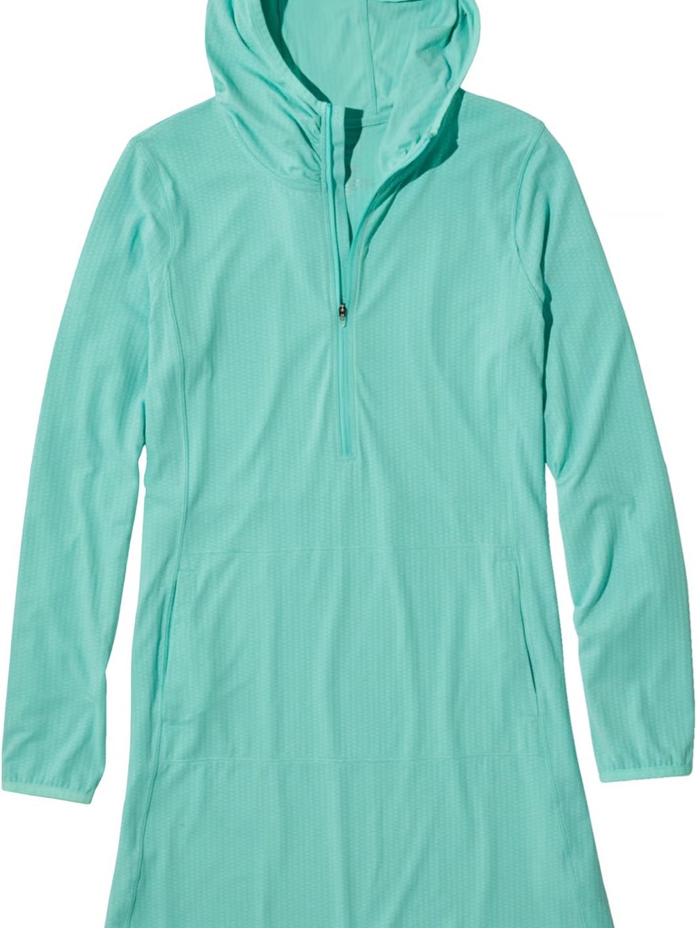L.L. Bean Aqua Hooded Long-Sleeve Sun Shirt